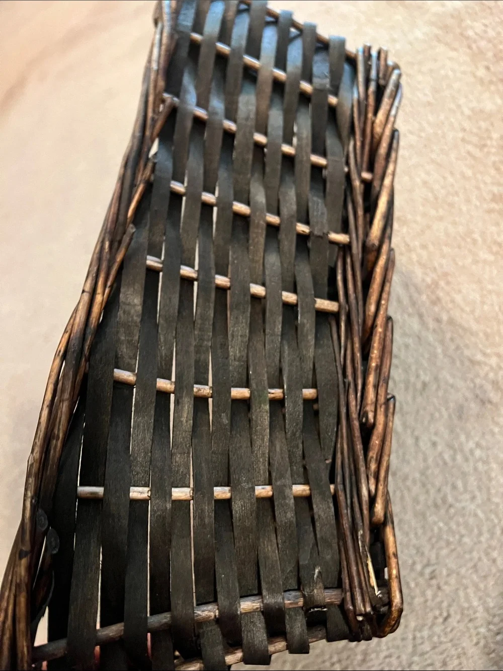 Woven Dark Brown Storage Basket by